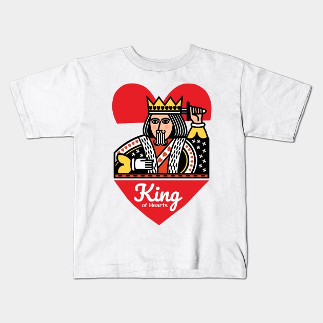 Classic King of Hearts Kids T-Shirt by KewaleeTee